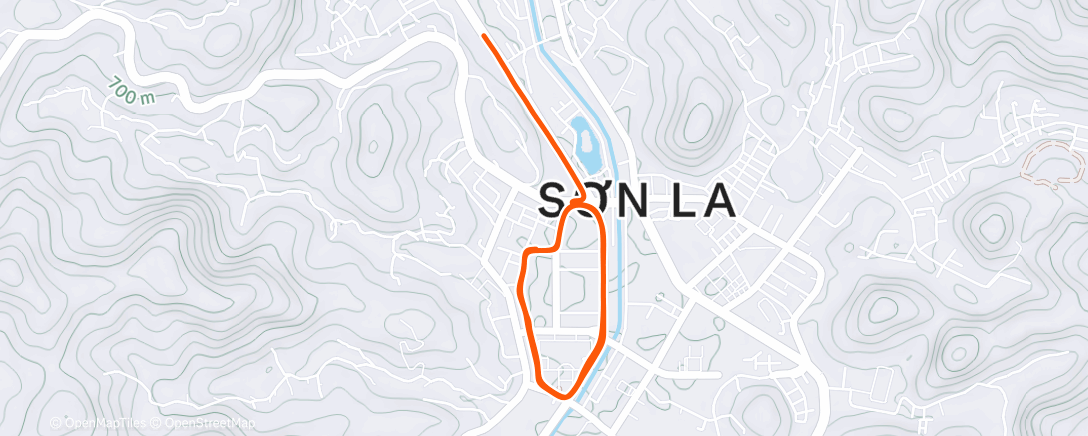 Map of the activity, Evening Run