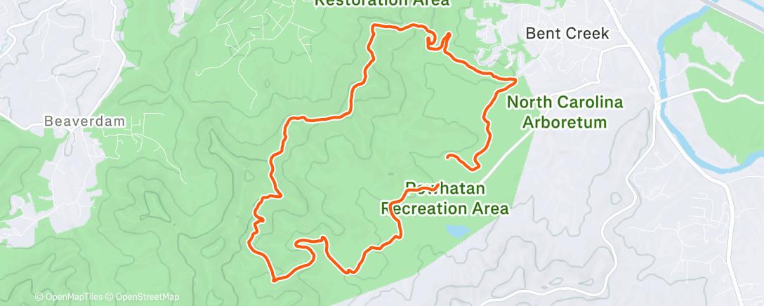 Map of the activity, Afternoon Ride