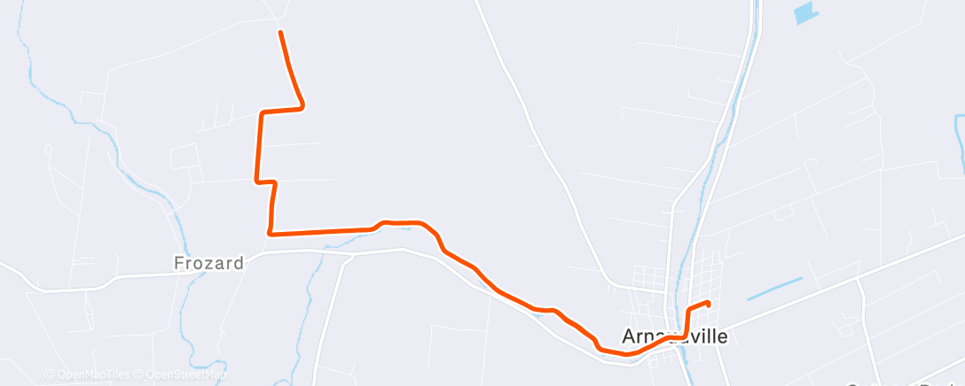 Map of the activity, Morning Run