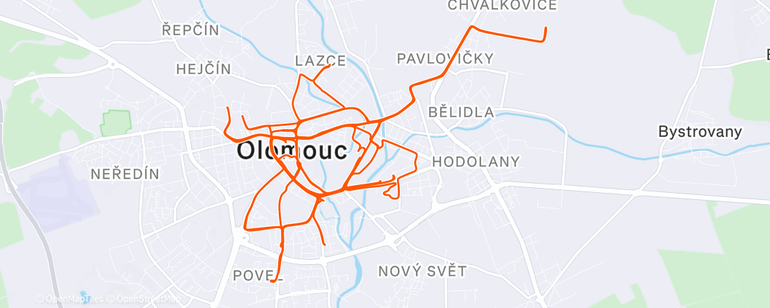 Map of the activity, Projekt Olomouc #138