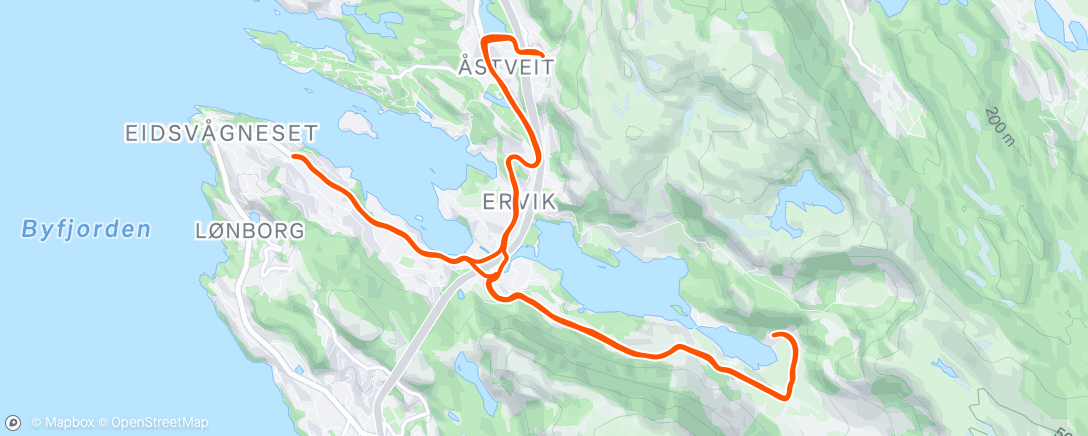 Map of the activity, Morning Run