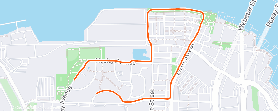 Map of the activity, Morning Run