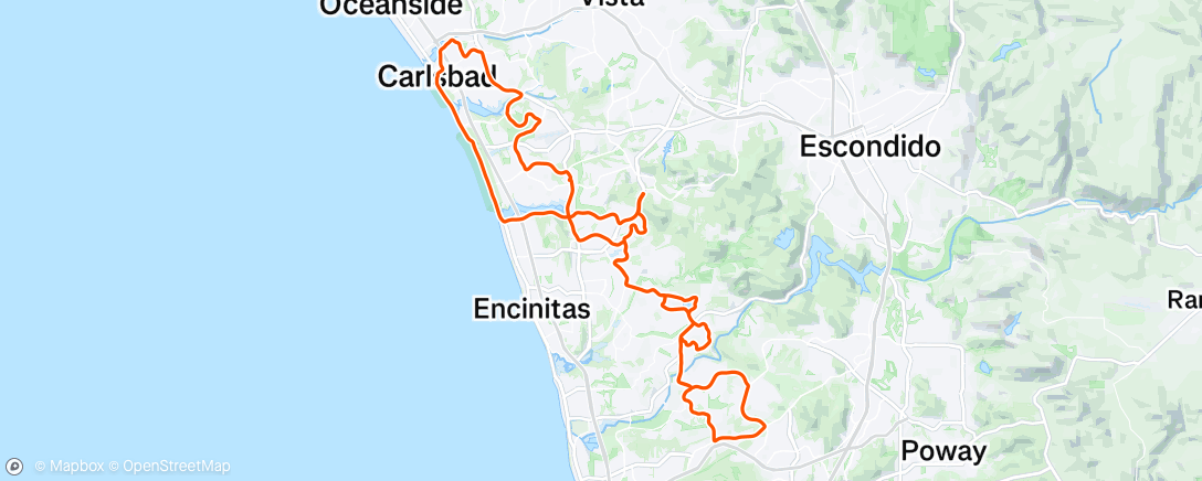 Map of the activity, Swamis loop w/o Swamis then Tuesday Loop - Jessica is riding so strong (8,211 ft to go)