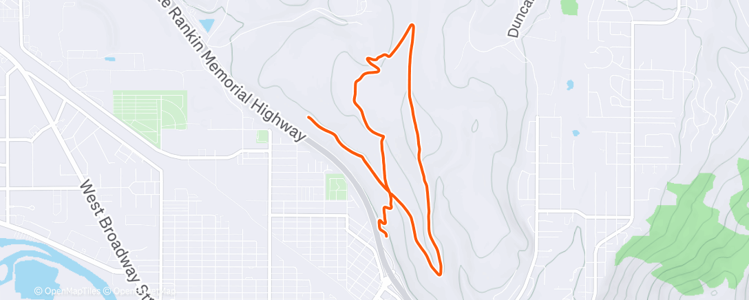 Map of the activity, Morning Run