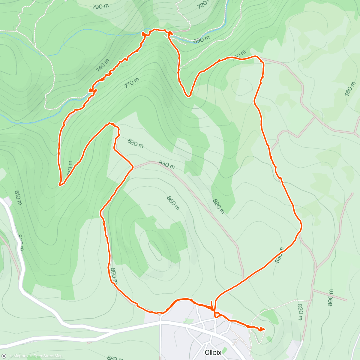 Map of the activity, Rando gorges de la Monne
