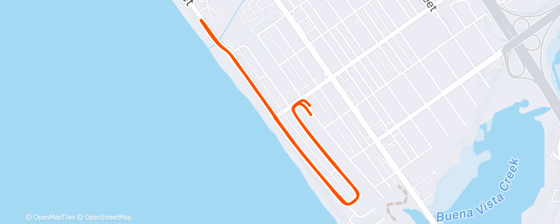 Map of the activity, Pre surf jog