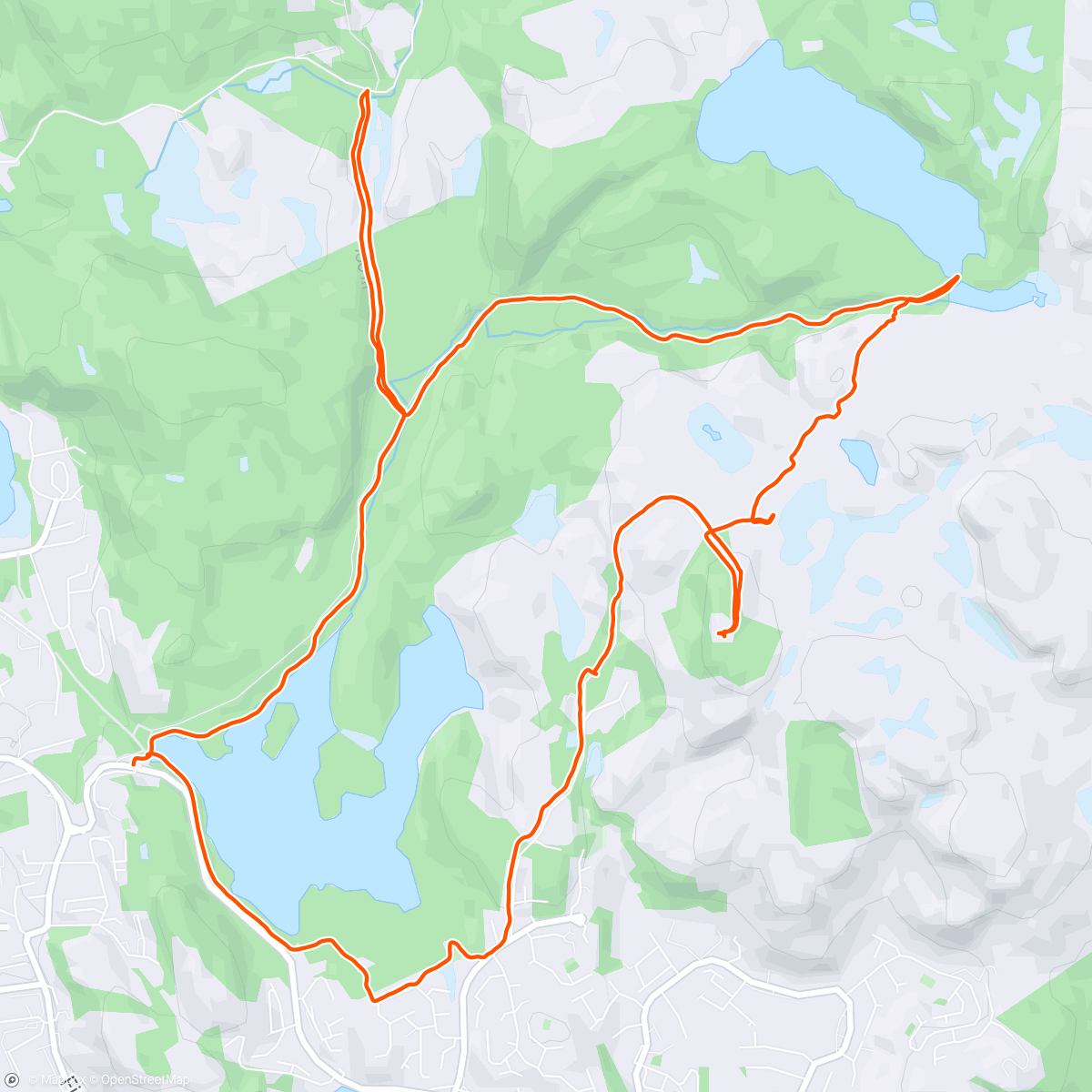Mapa da atividade, Steinsfjellet og omegn.