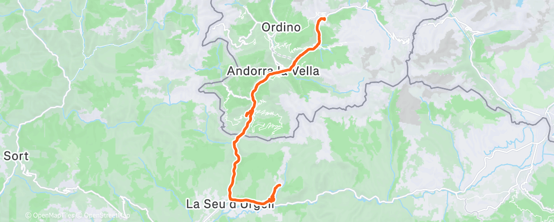 Map of the activity, Bicicleta por la mañana