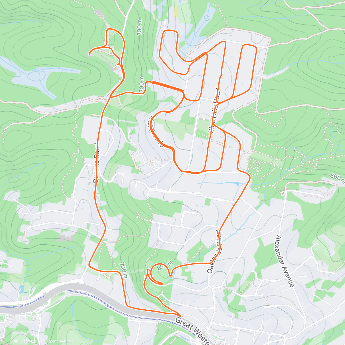 Map of the activity, Mostly Road