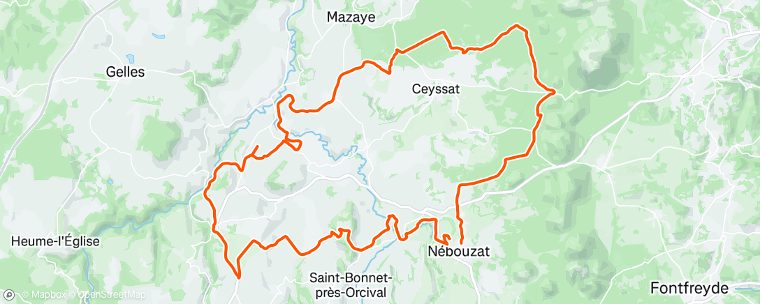Map of the activity, Ronde des puys