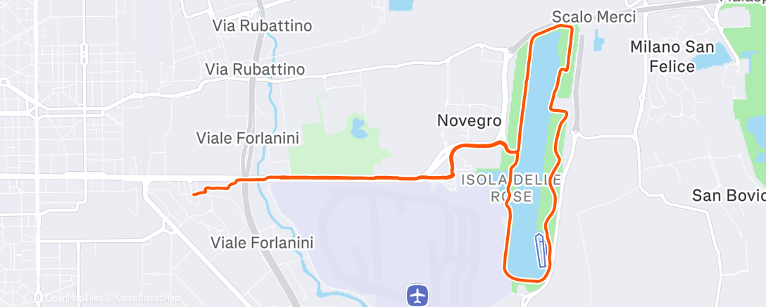 Map of the activity, Morning Run