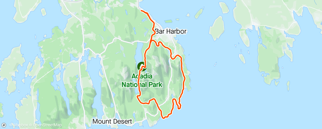 Map of the activity, Pahk Loop Road, magin them gusts are wicked