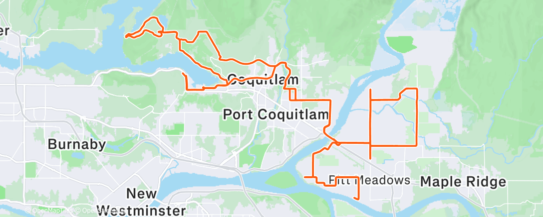 Map of the activity, Morning Ride