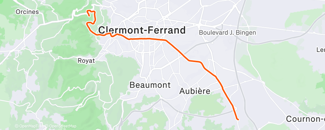 Map of the activity, Afternoon Gravel Ride