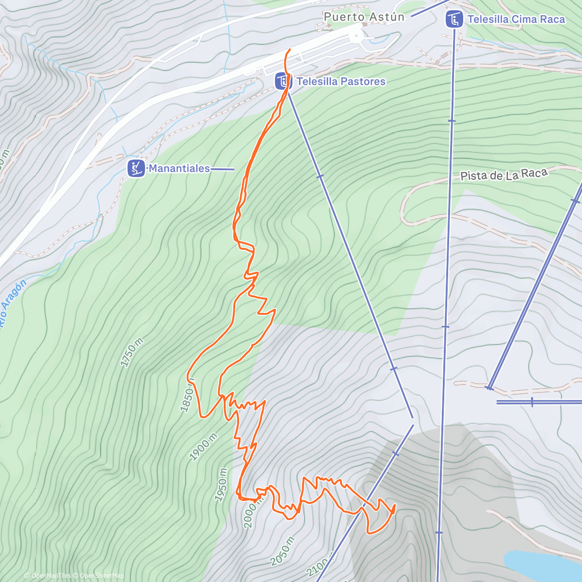 Map of the activity, 2a sesión Skimo perruno