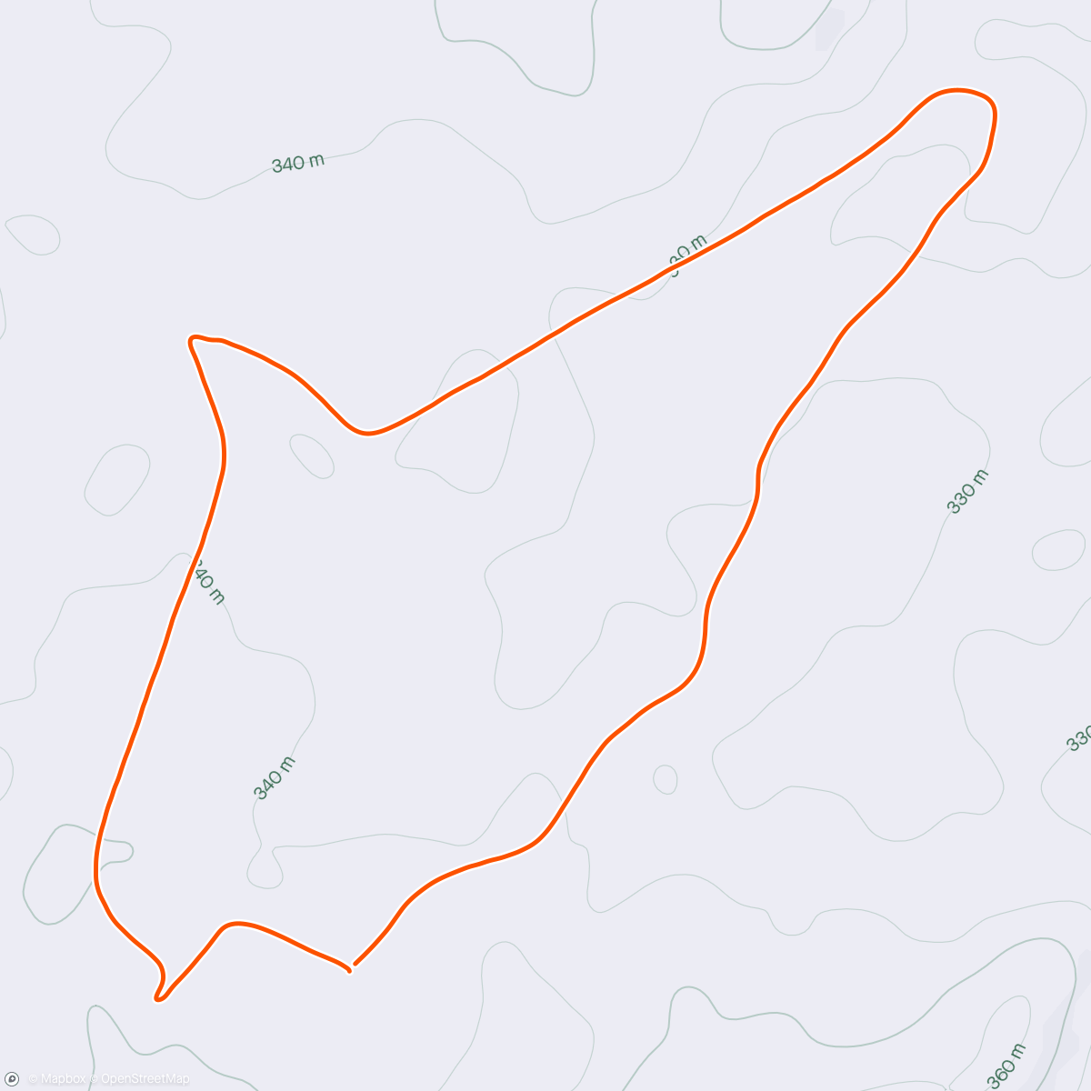 Map of the activity, Short Afternoon Run