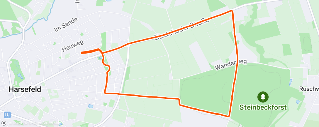 Map of the activity, Lauf am Morgen