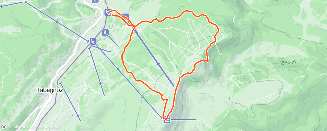 Map of the activity, Extrême climb