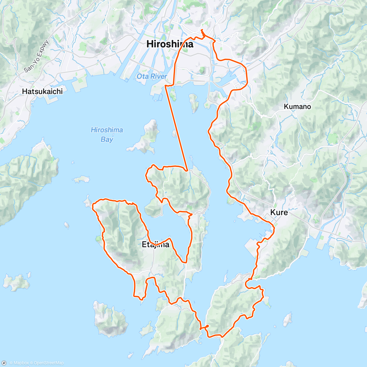 アクティビティ「ランチタイム ライド」の地図