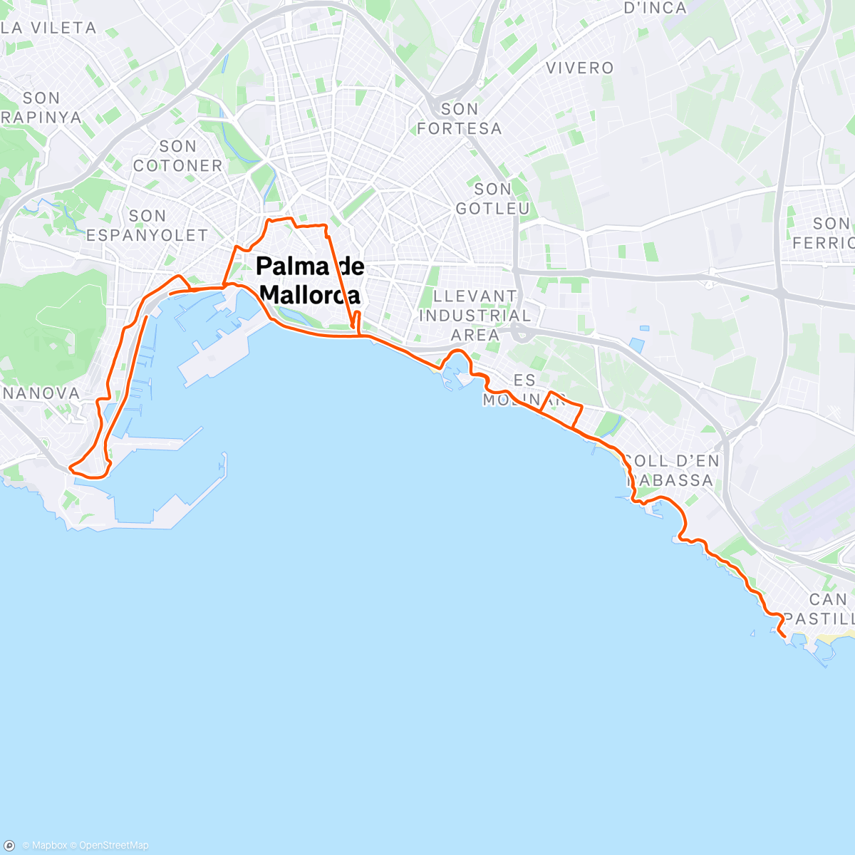 Map of the activity, Mallorca Loop