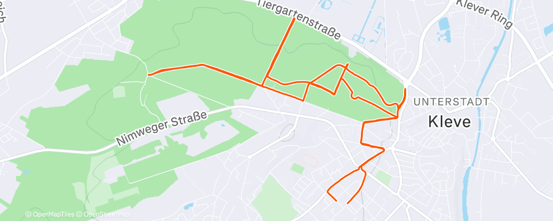 Map of the activity, Afternoon Trail Run