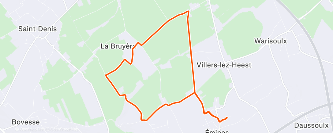 Map of the activity, Emines Christmas Walk🎄