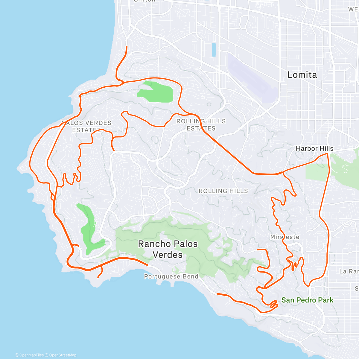 Map of the activity, Morning Ride