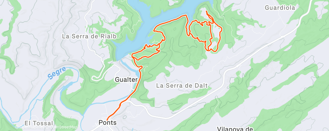 Карта физической активности (Bicicleta de montaña matutina)