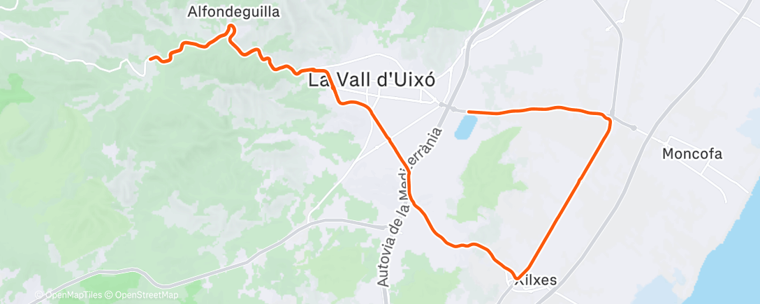 Карта физической активности (Bicicleta por la tarde)