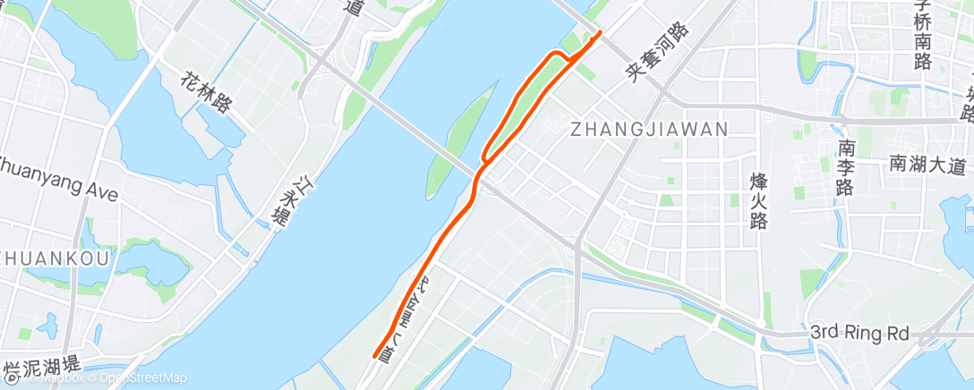Map of the activity, 午间跑步