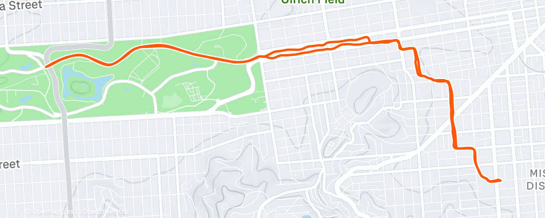 Map of the activity, Morning Run