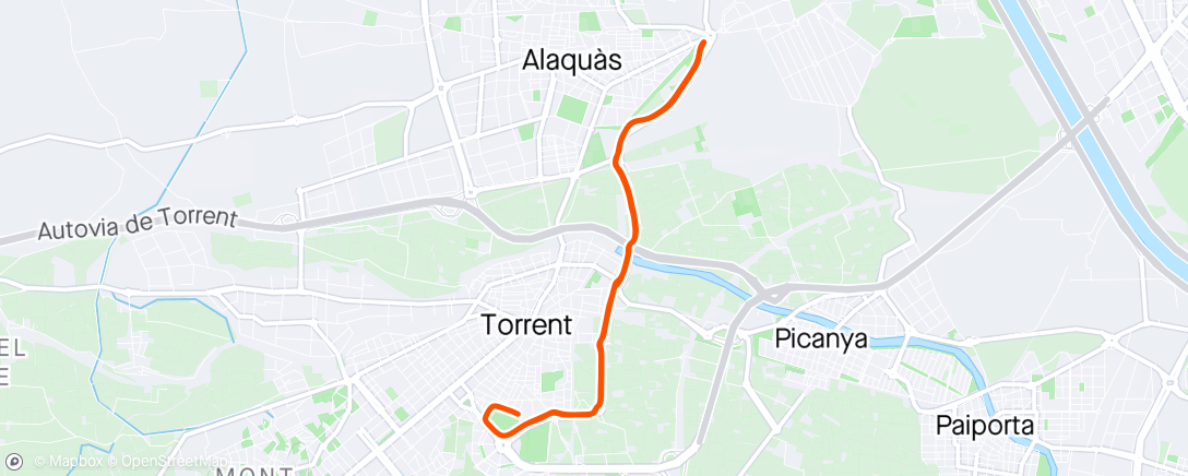 Map of the activity, Trote de tarde (FARTLEK)
