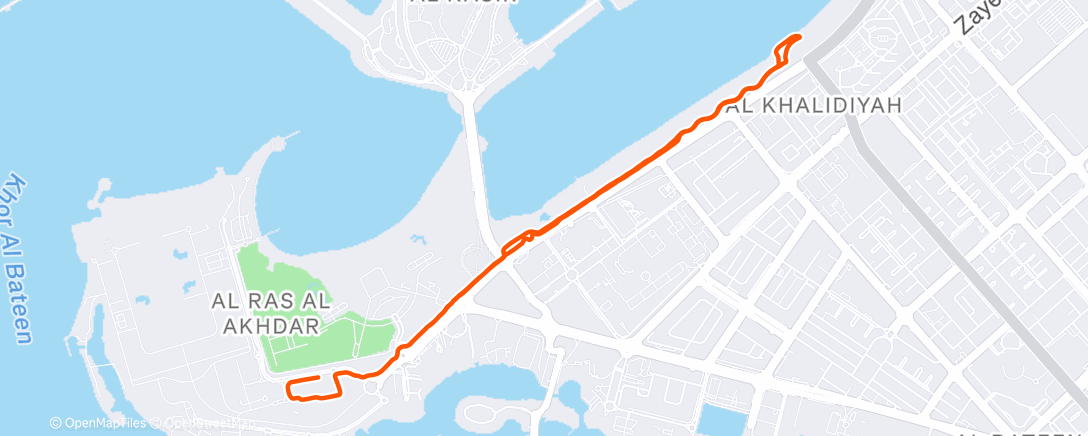Map of the activity, Morning Run