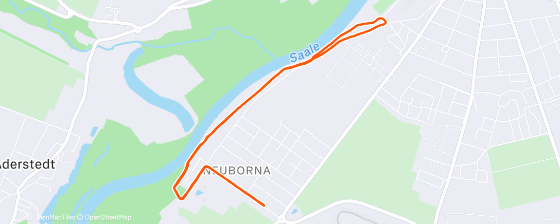 Map of the activity, Mittagslauf