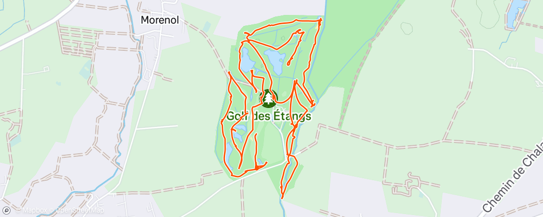 Map of the activity, Golf le matin