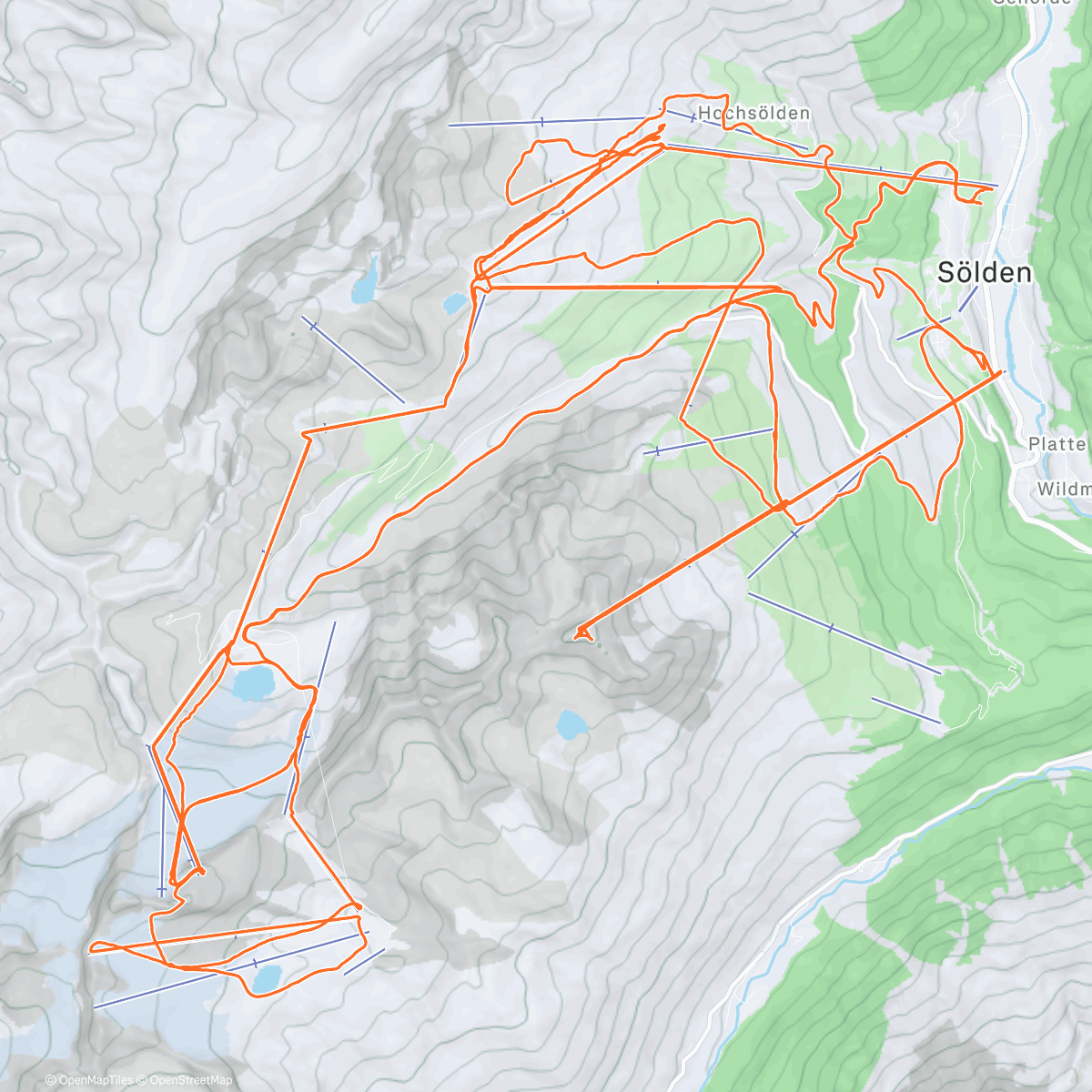 Map of the activity, Sölden #3 ☀️😎👌