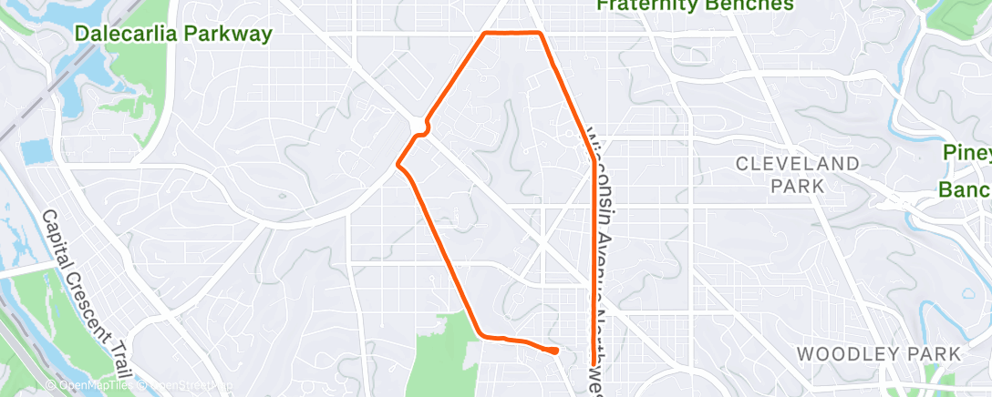 Map of the activity, Утренний забег