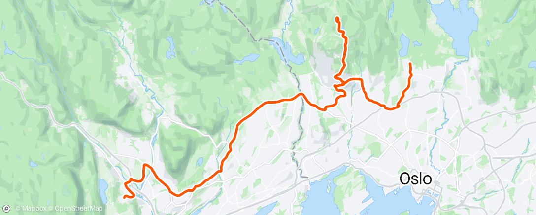 活动地图，Sognsvann via Tryvann
