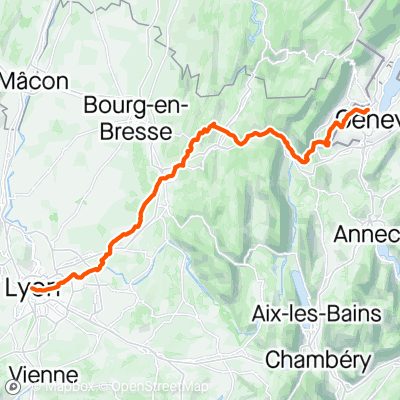 Genf - Lyon | 161.1 km Cycling Route on Strava