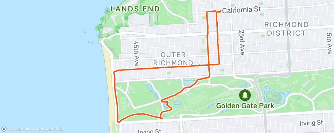 Map of the activity, Carrera de tarde