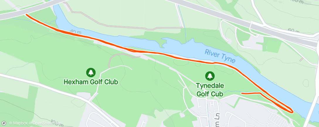 Map of the activity, Tyne Green parkrun