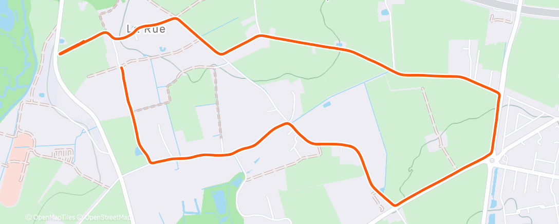 Map of the activity, Course à pied dans l'après-midi