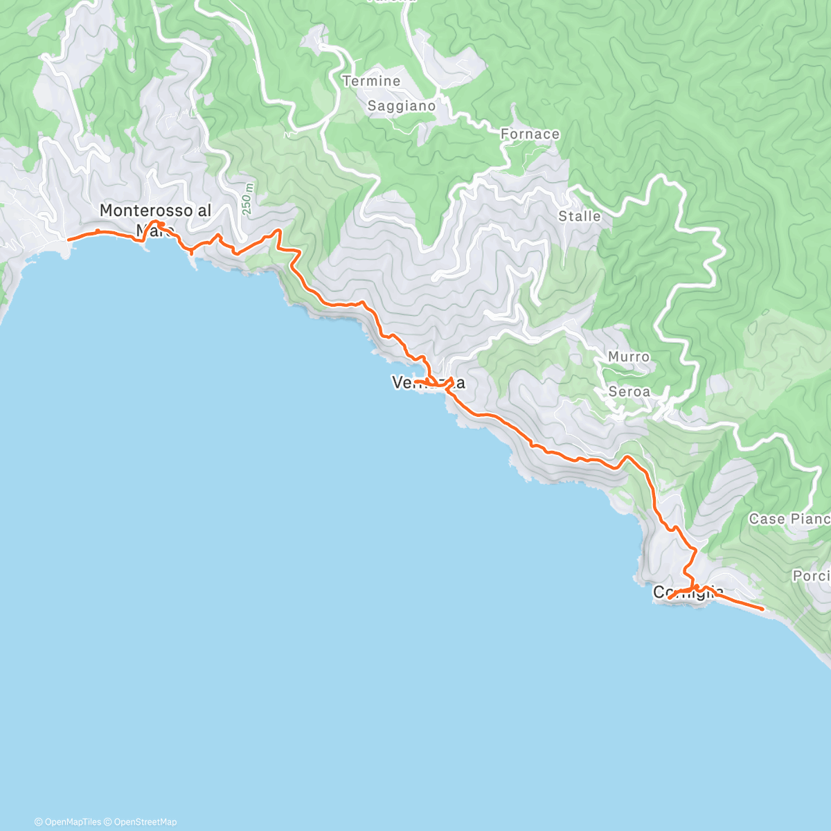 Map of the activity, 🦑🐚5 TERRE | Monterosso × Vernazza × Corniglia