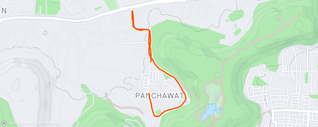 Map of the activity, Morning Ride with child Shlok