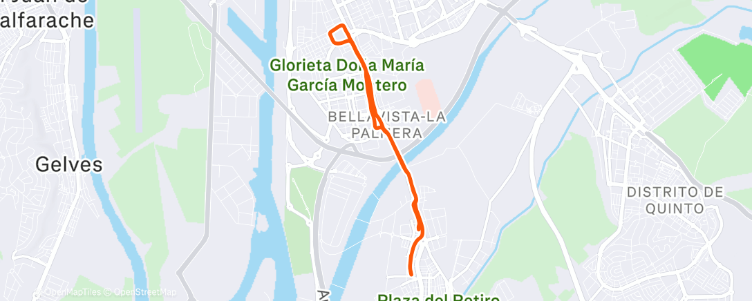 Map of the activity, Carrera de mañana