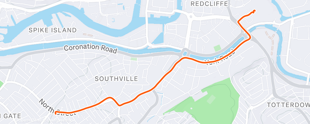 Map of the activity, Evening Ride