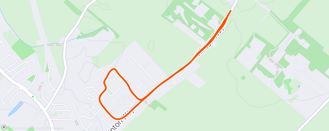 Map of the activity, Afternoon Run