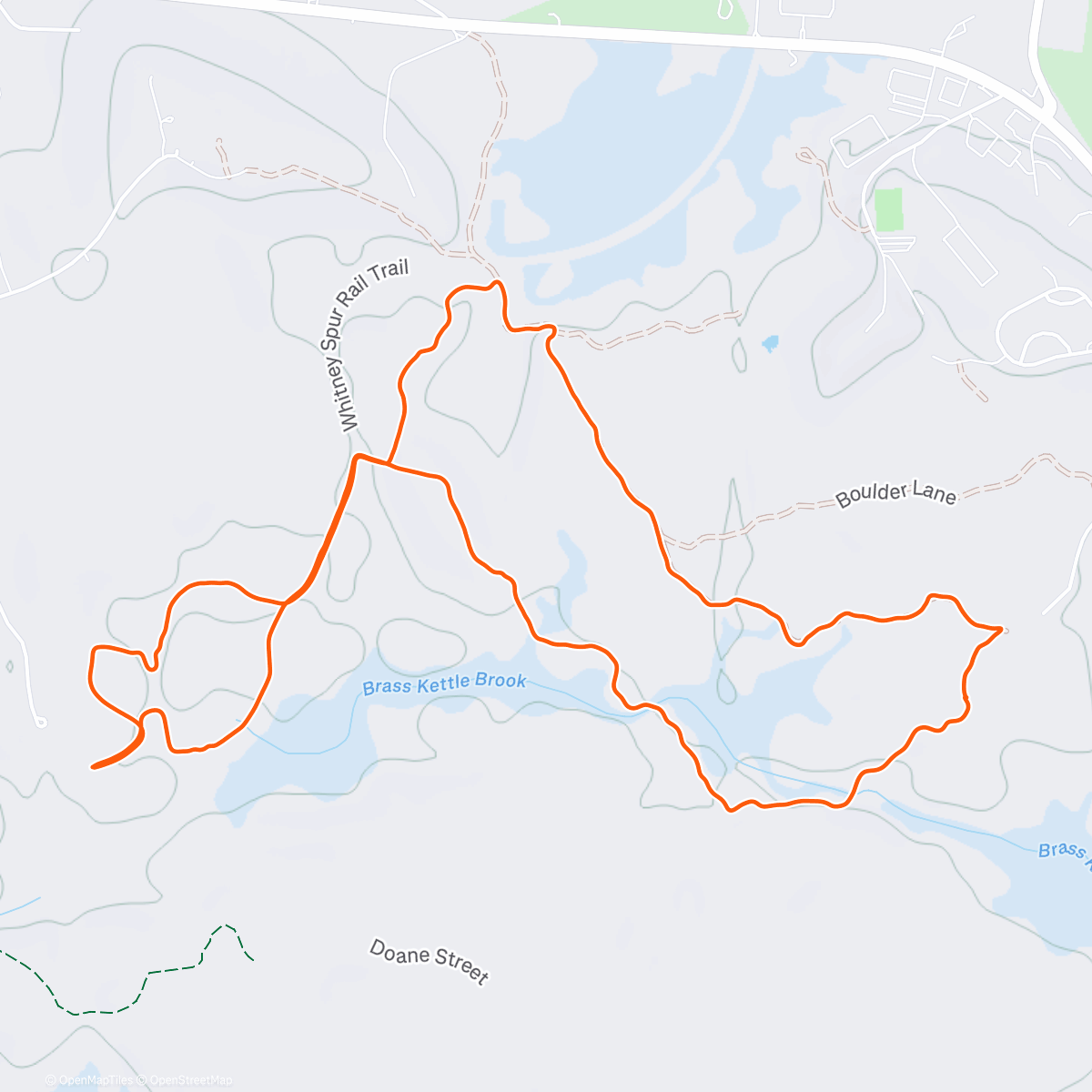 Map of the activity, Lunch Mountain Bike Ride