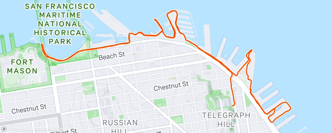 Map of the activity, Morning Run