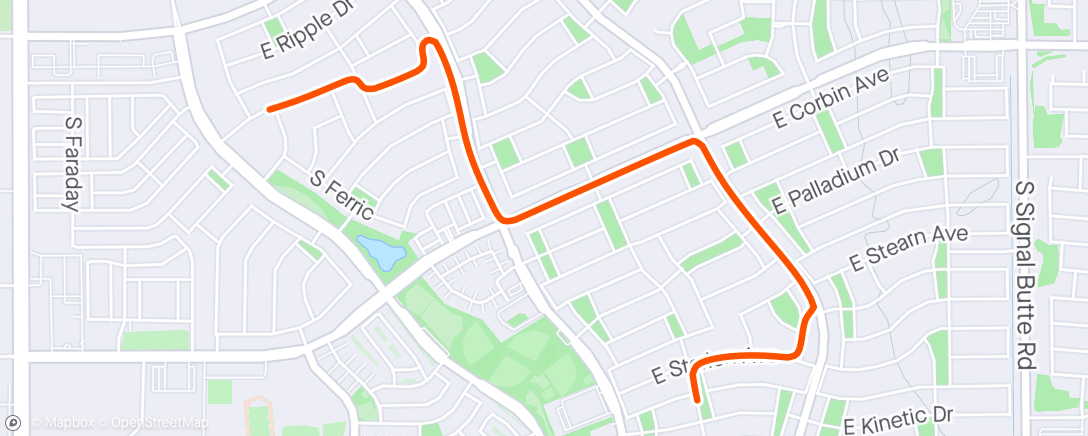 Map of the activity, Home from the Park